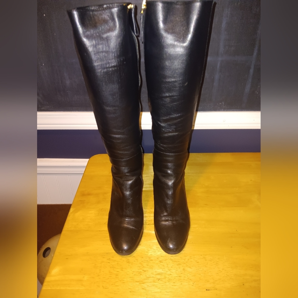 Sergio Rossi Leather Zip Heeled Boots Size 37